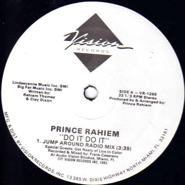 Prince Rahiem : Do It Do It (12")