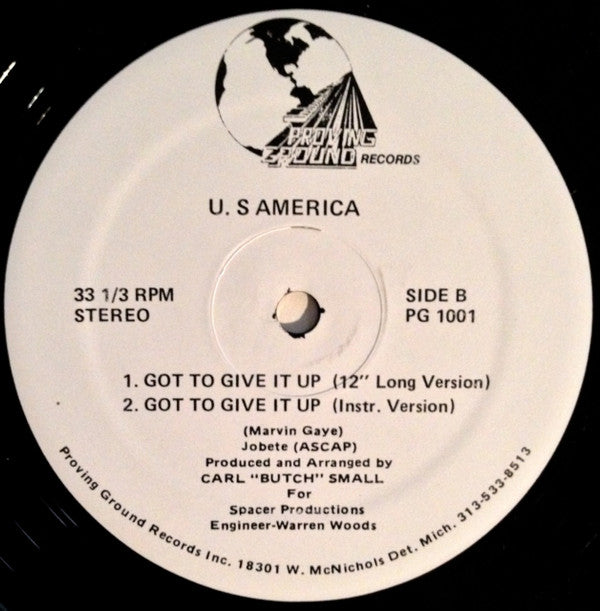 U.S. America : Got To Give It Up (12")