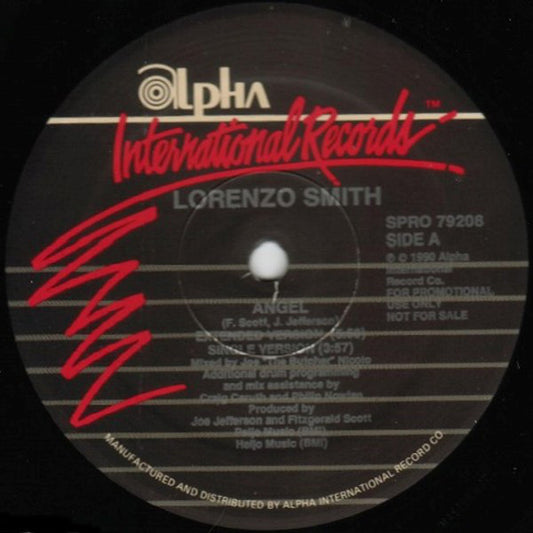 Lorenzo Smith : Angel (12", Single, Promo)