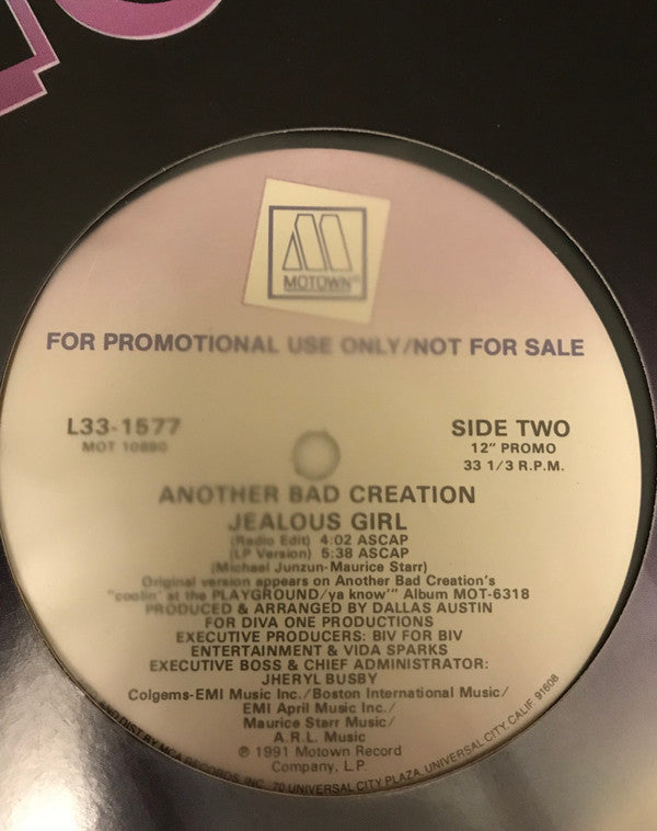 Another Bad Creation : Jealous Girl (12", Promo)