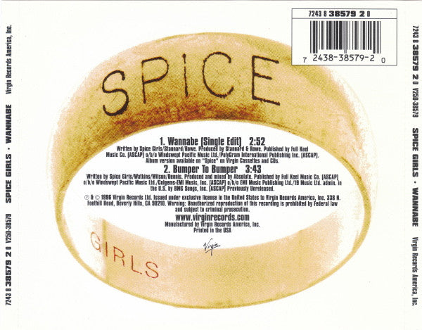 Spice Girls : Wannabe (CD, Single)