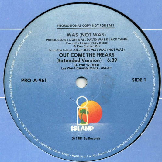 Was (Not Was) : Out Come The Freaks (12", Promo)