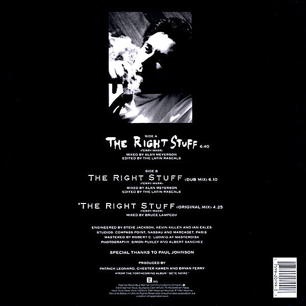 Bryan Ferry : The Right Stuff (12", Maxi)