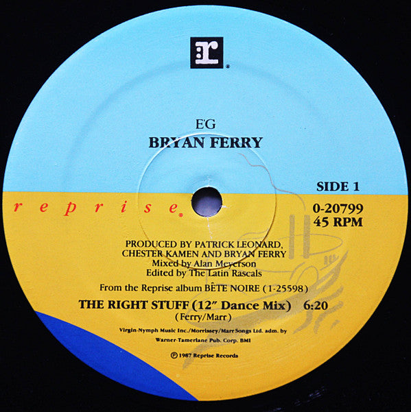 Bryan Ferry : The Right Stuff (12", Maxi)