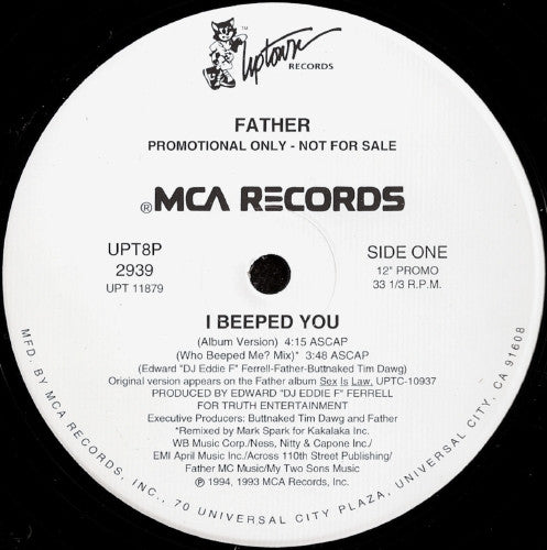 Father MC : I Beeped You (12", Promo)