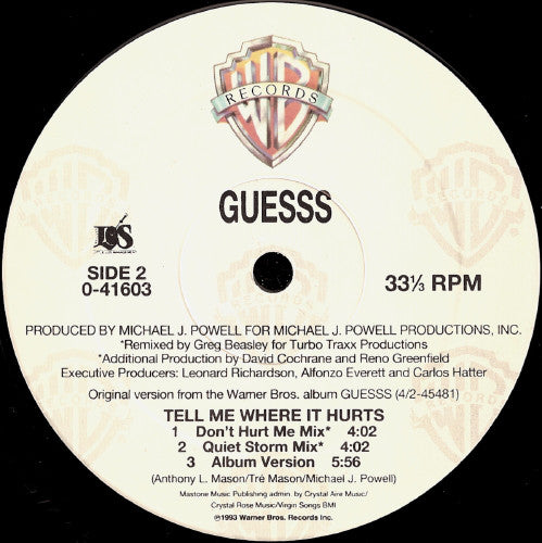 Guesss : It's You That I Need (12")