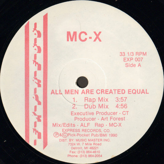 MC-X (2) : All Men Are Created Equal (12")