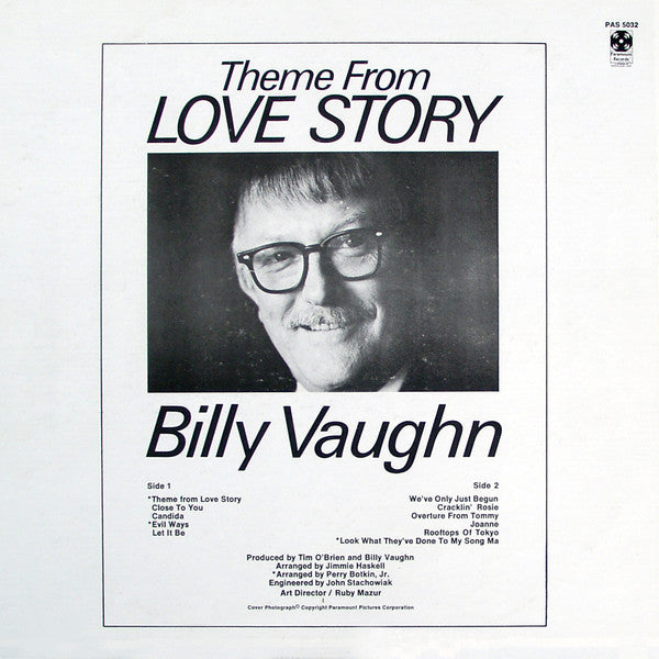 Billy Vaughn : Theme From Love Story (LP, Album, M/Print, Ter)