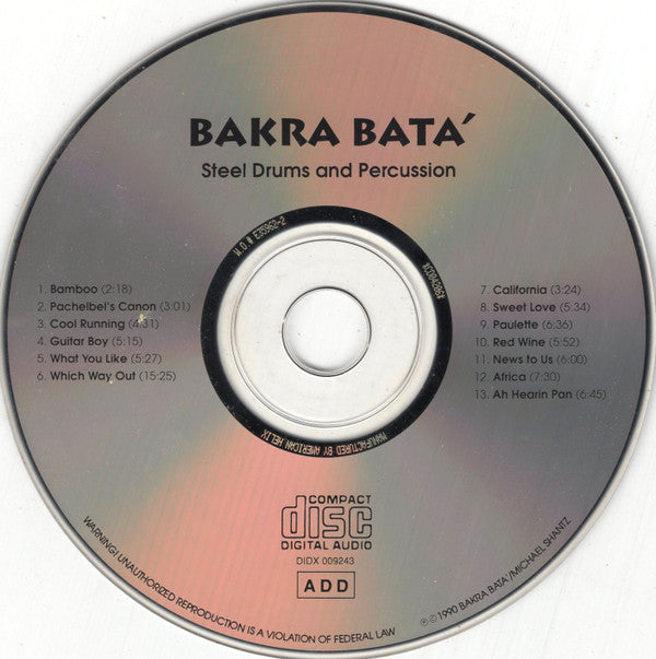 Bakra Bata' : Steel Drums And Percussion (CD, Album)
