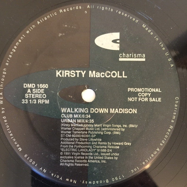 Kirsty MacColl : Walking Down Madison (12", Promo)