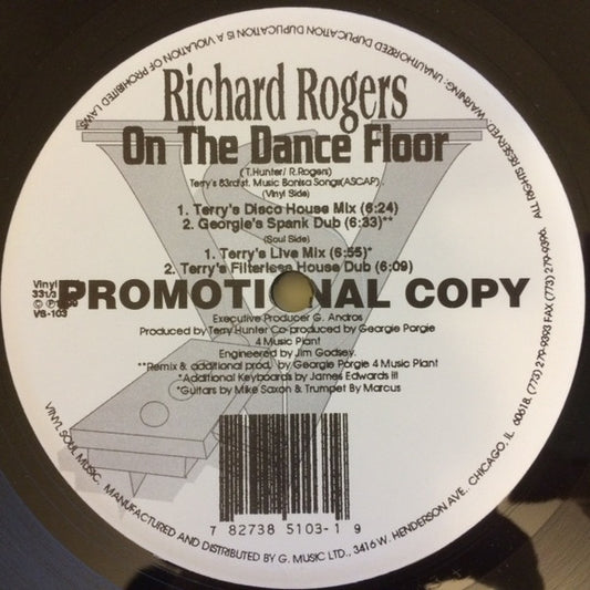 Richard Rogers : On The Dancefloor (12", Promo)