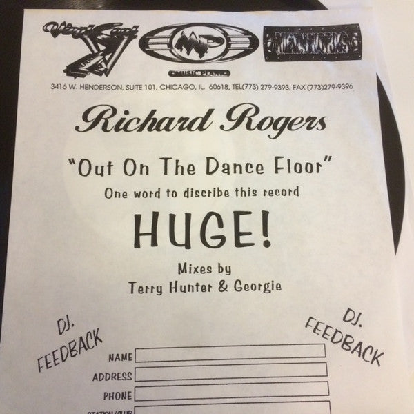 Richard Rogers : On The Dancefloor (12", Promo)