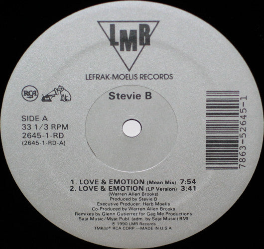 Stevie B : Love & Emotion (12")