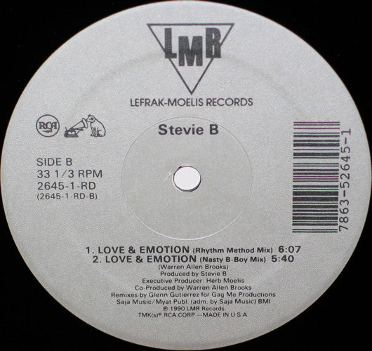 Stevie B : Love & Emotion (12")