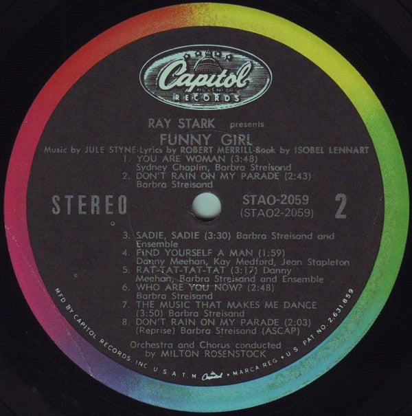Ray Stark Presents Barbra Streisand, Sydney Chaplin : Funny Girl (Original Broadway Cast) (LP, Album, RE, Los)