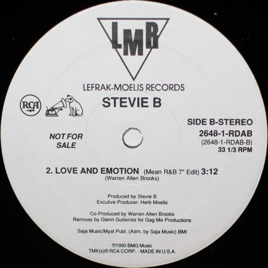 Stevie B : Love And Emotion (12", Promo)