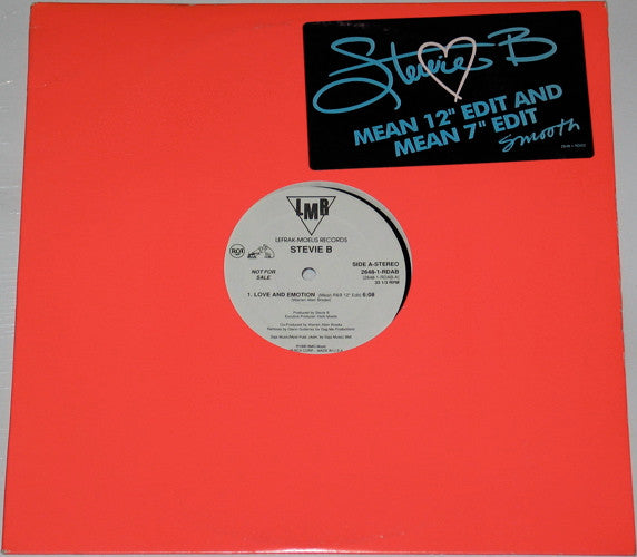 Stevie B : Love And Emotion (12", Promo)
