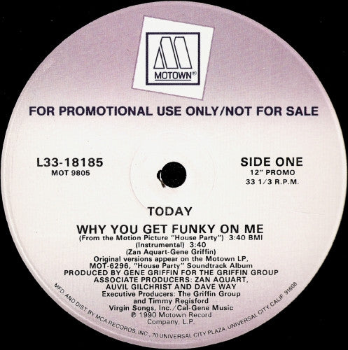 Today : Why You Get Funky On Me (12", Promo)