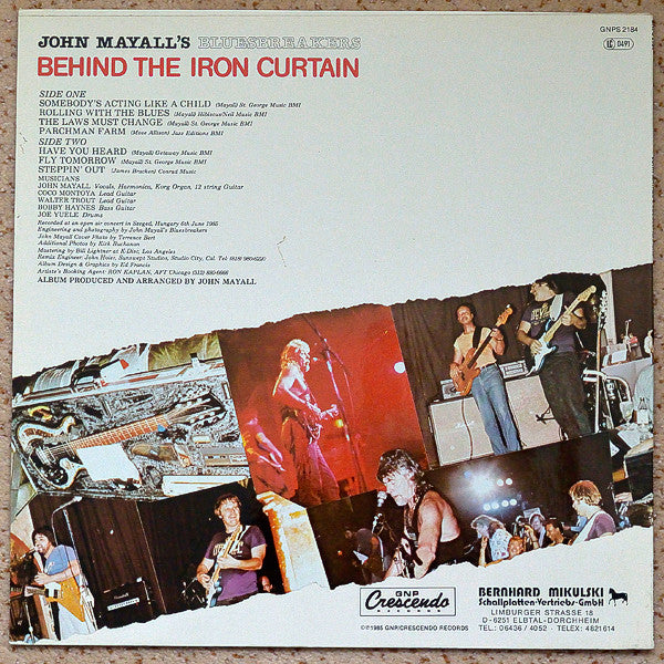 John Mayall & The Bluesbreakers : Behind The Iron Curtain (LP, Album)