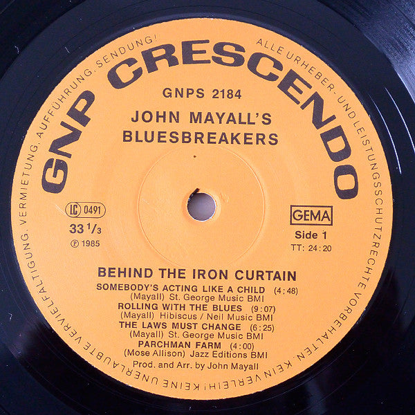 John Mayall & The Bluesbreakers : Behind The Iron Curtain (LP, Album)