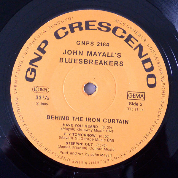 John Mayall & The Bluesbreakers : Behind The Iron Curtain (LP, Album)