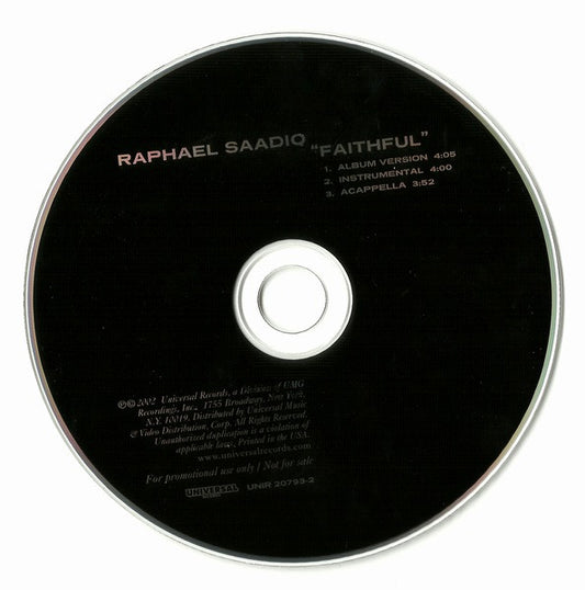 Raphael Saadiq : Faithful (CD, Single, Promo)