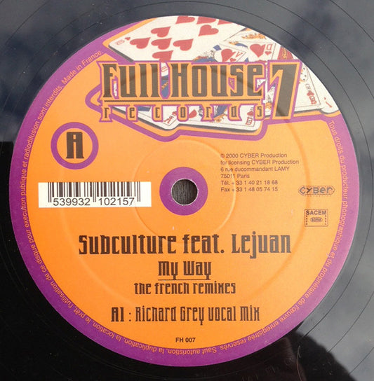 Subculture : My Way (The French Mixes) (12")