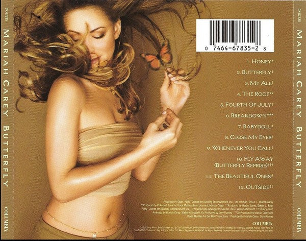 Mariah Carey : Butterfly (CD, Album, RE)
