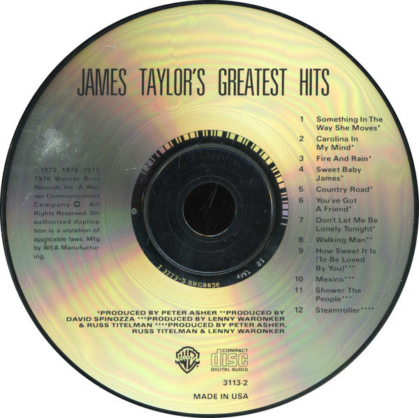 James Taylor (2) : Greatest Hits (CD, Comp, RE)