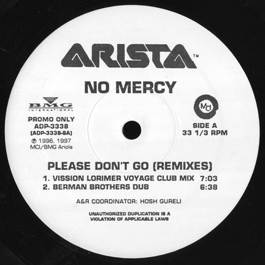 No Mercy : Please Don't Go (Remixes) (2x12", Promo)