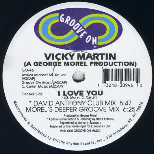 Vicky Martin : I Love You (12")