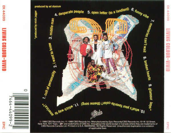 Living Colour : Vivid (CD, Album)