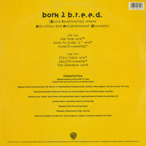Monie Love : Born 2 B.R.E.E.D. (12", Maxi)