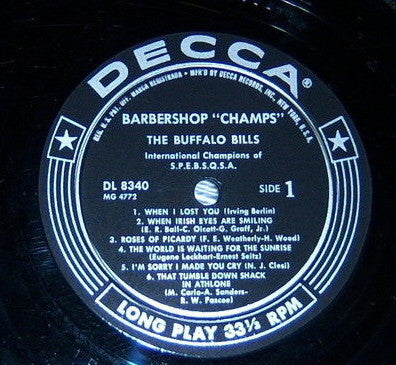 The Buffalo Bills : Barbershop Champs (LP, Album)