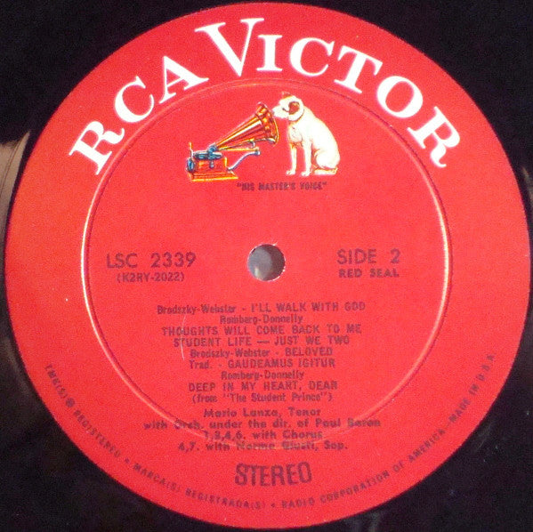 Sigmund Romberg / Featuring Mario Lanza : The Student Prince (LP, Album, RE)