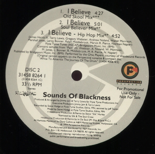 Sounds Of Blackness : I Believe (3x12", Promo, Gat)