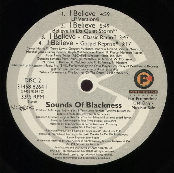 Sounds Of Blackness : I Believe (3x12", Promo, Gat)