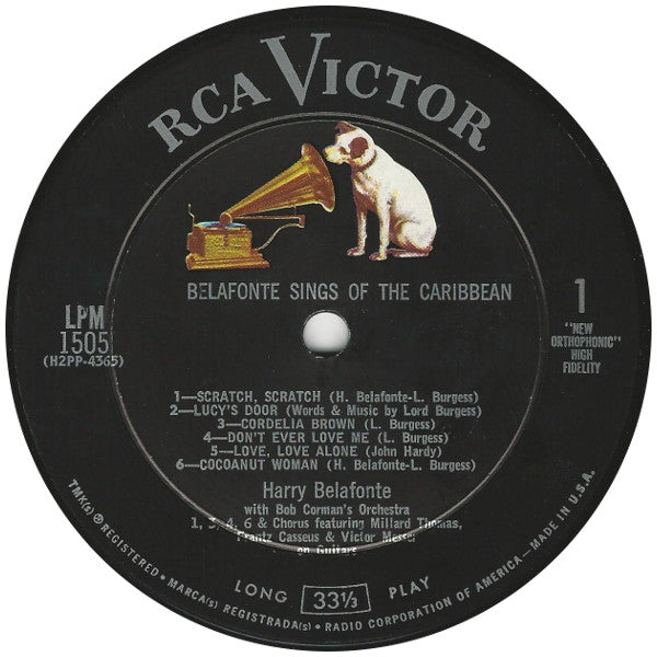 Harry Belafonte : Belafonte Sings Of The Caribbean (LP, Album, Mono, RE, Hol)
