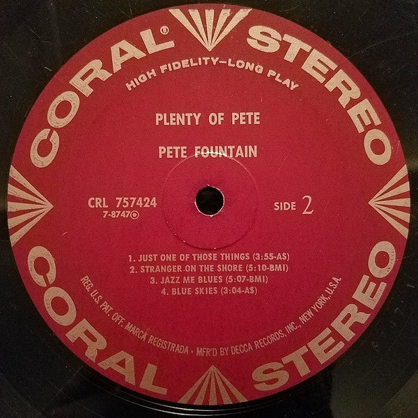 Pete Fountain : Plenty Of Pete (LP, Album)