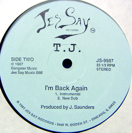 T.J. : I Dub Again (12")