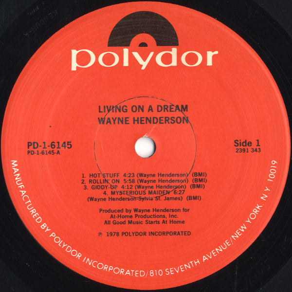 Wayne Henderson : Living On A Dream (LP, Album)