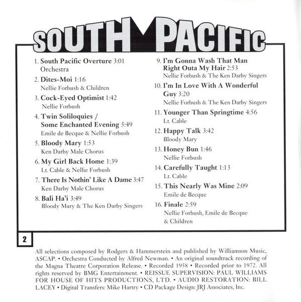 Rodgers & Hammerstein : South Pacific (CD, Album, RM)