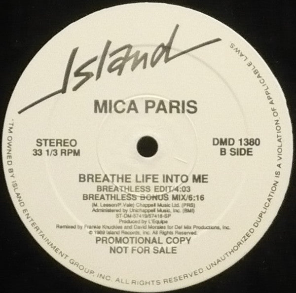 Mica Paris : Breathe Life Into Me (12", Promo)