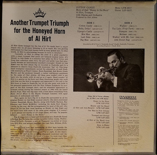 Al Hirt : Cotton Candy (LP, Album, Ind)