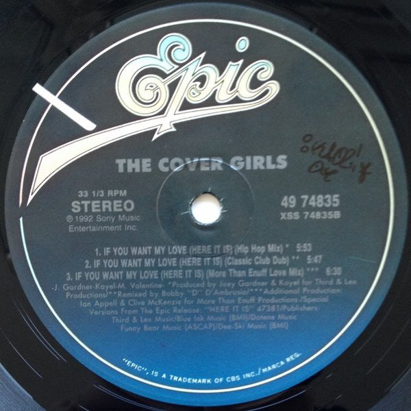 The Cover Girls : If You Want My Love (Here It Is) (12")