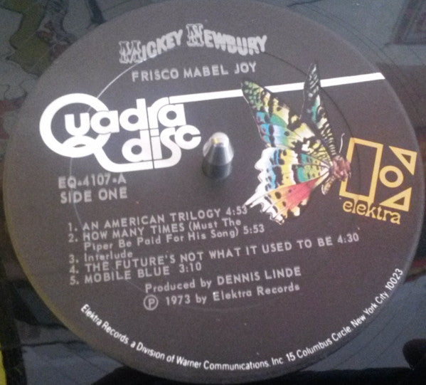 Mickey Newbury : Frisco Mabel Joy (LP, Album, Quad, CD-)