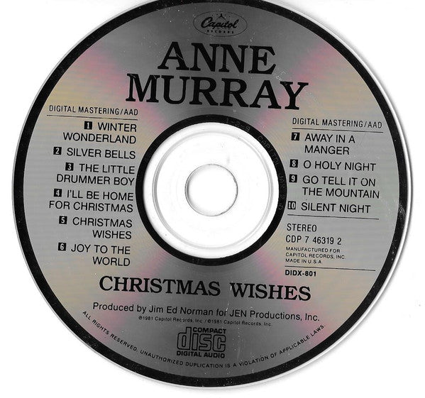 Anne Murray : Christmas Wishes (CD, Album)