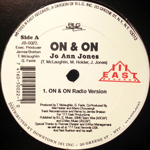 Jo Ann Jones : On & On (12")