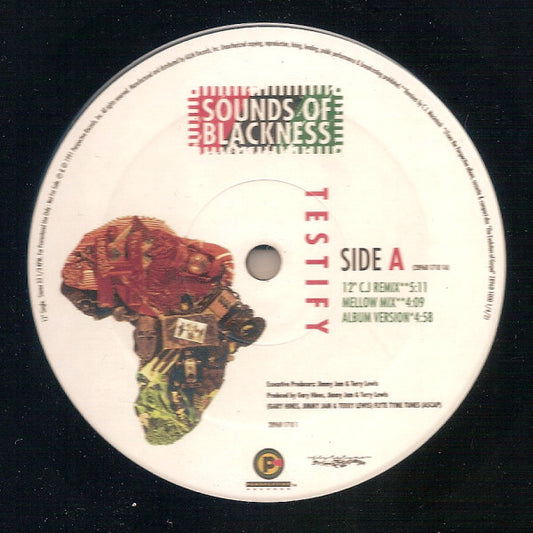 Sounds Of Blackness : Testify (12", Promo)