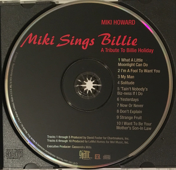 Miki Howard : Miki Sings Billie (A Tribute To Billie Holiday) (CD, Album)
